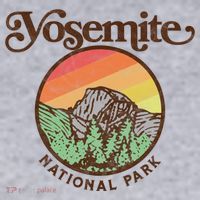 Yosemite National Park Retro 60s Half Dome Graphic Great Gift Women's Sweatshirt thumb 2