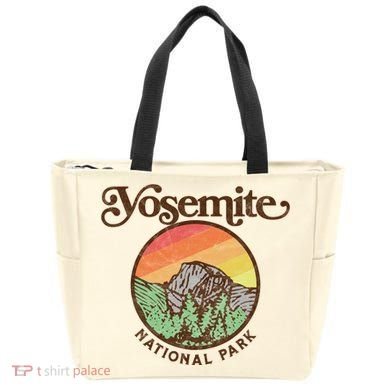Yosemite National Park Retro 60s Half Dome Graphic Great Gift Tote Bag