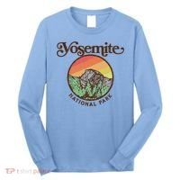 Yosemite National Park Retro 60s Half Dome Graphic Great Gift Long Sleeve Shirt thumb 0