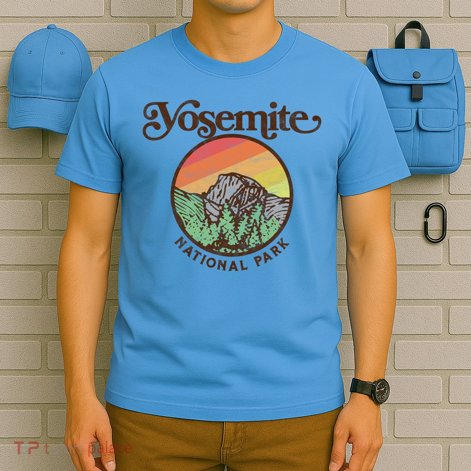 Yosemite National Park Retro 60s Half Dome Graphic Great Gift T-Shirt