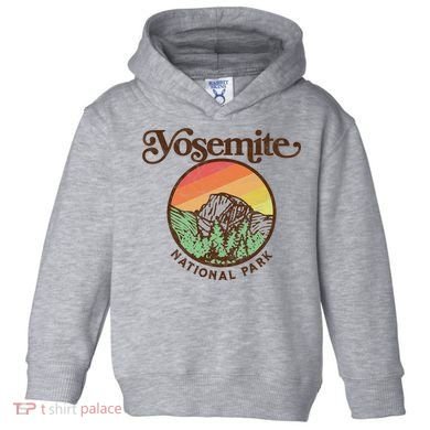 Yosemite National Park Retro 60s Half Dome Graphic Great Gift Toddler Hoodie