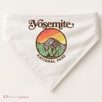 Yosemite National Park Retro 60s Half Dome Graphic Great Gift USA-Made Doggie Bandana thumb 0