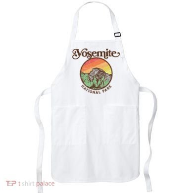Yosemite National Park Retro 60s Half Dome Graphic Great Gift Apron