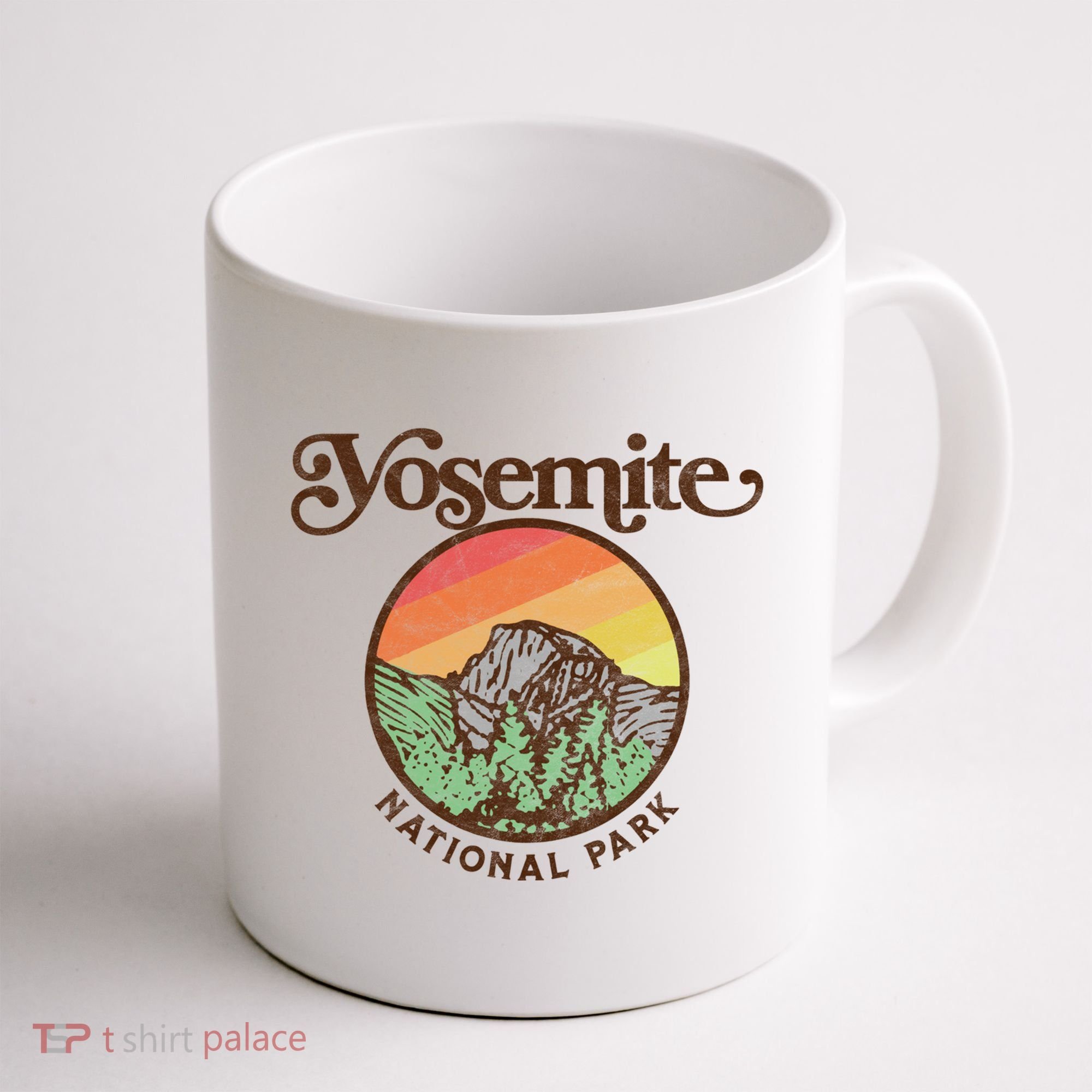 Yosemite National Park Retro 60s Half Dome Graphic Great Gift Coffee Mug