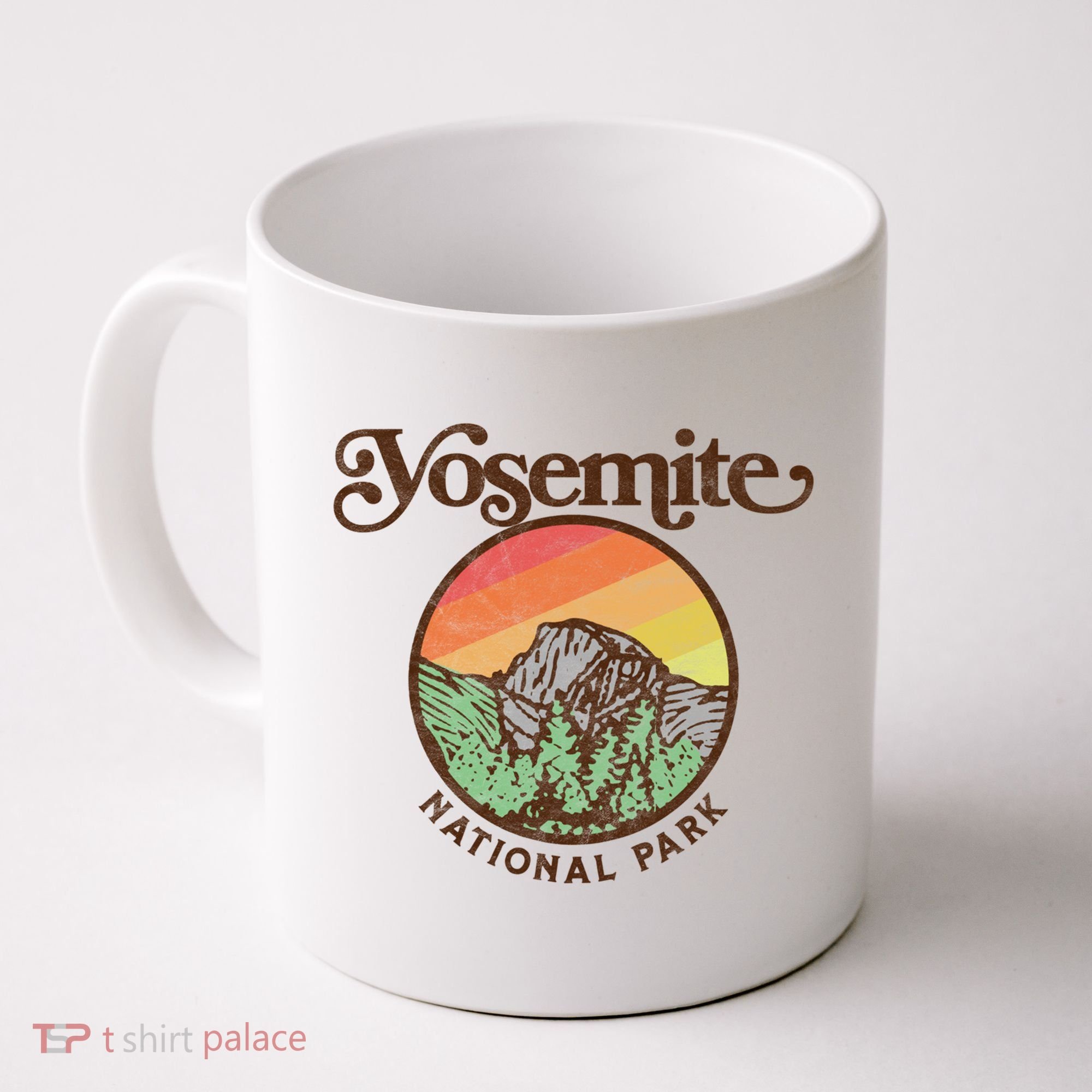 Yosemite National Park Retro 60s Half Dome Graphic Great Gift Coffee Mug