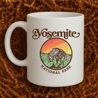 Yosemite National Park Retro 60s Half Dome Graphic Great Gift Coffee Mug thumb 2