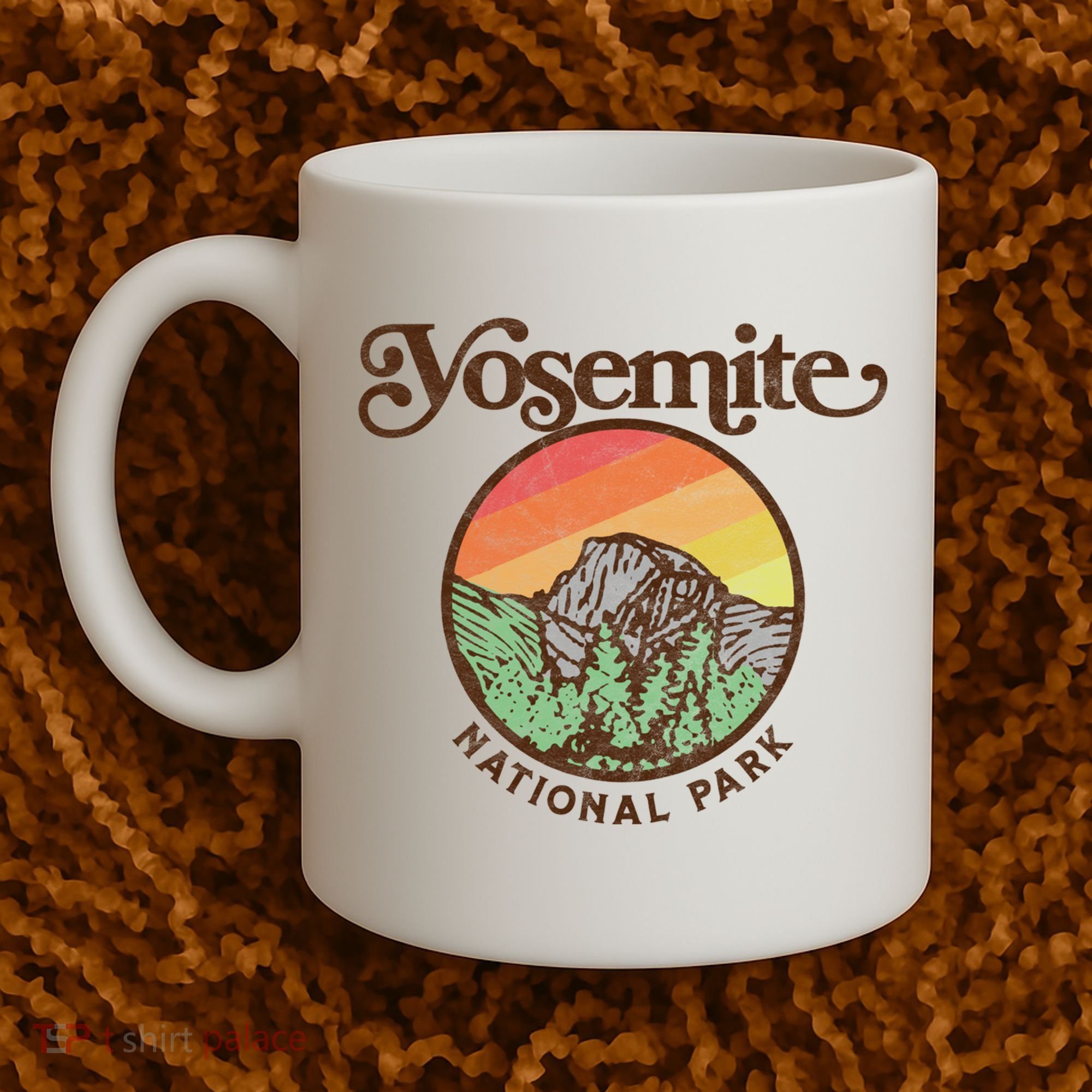 Yosemite National Park Retro 60s Half Dome Graphic Great Gift Coffee Mug
