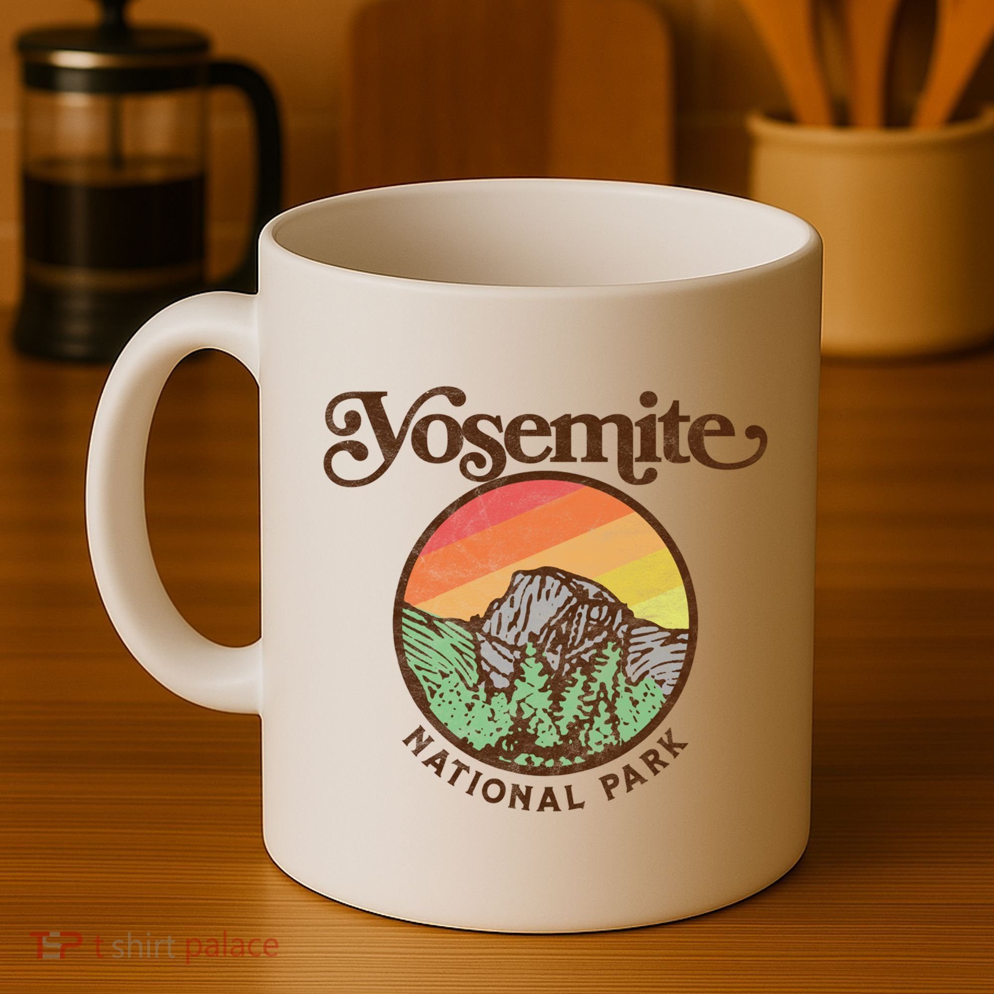 Yosemite National Park Retro 60s Half Dome Graphic Great Gift Coffee Mug