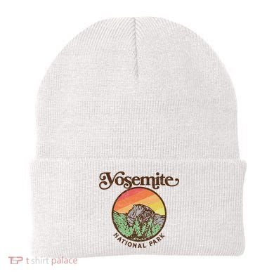 Yosemite National Park Retro 60s Half Dome Graphic Great Gift Beanie