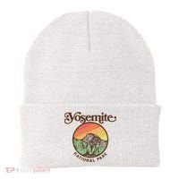 Yosemite National Park Retro 60s Half Dome Graphic Great Gift Beanie thumb 0