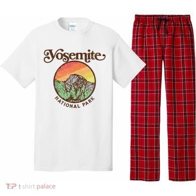 Yosemite National Park Retro 60s Half Dome Graphic Great Gift Pajama Set