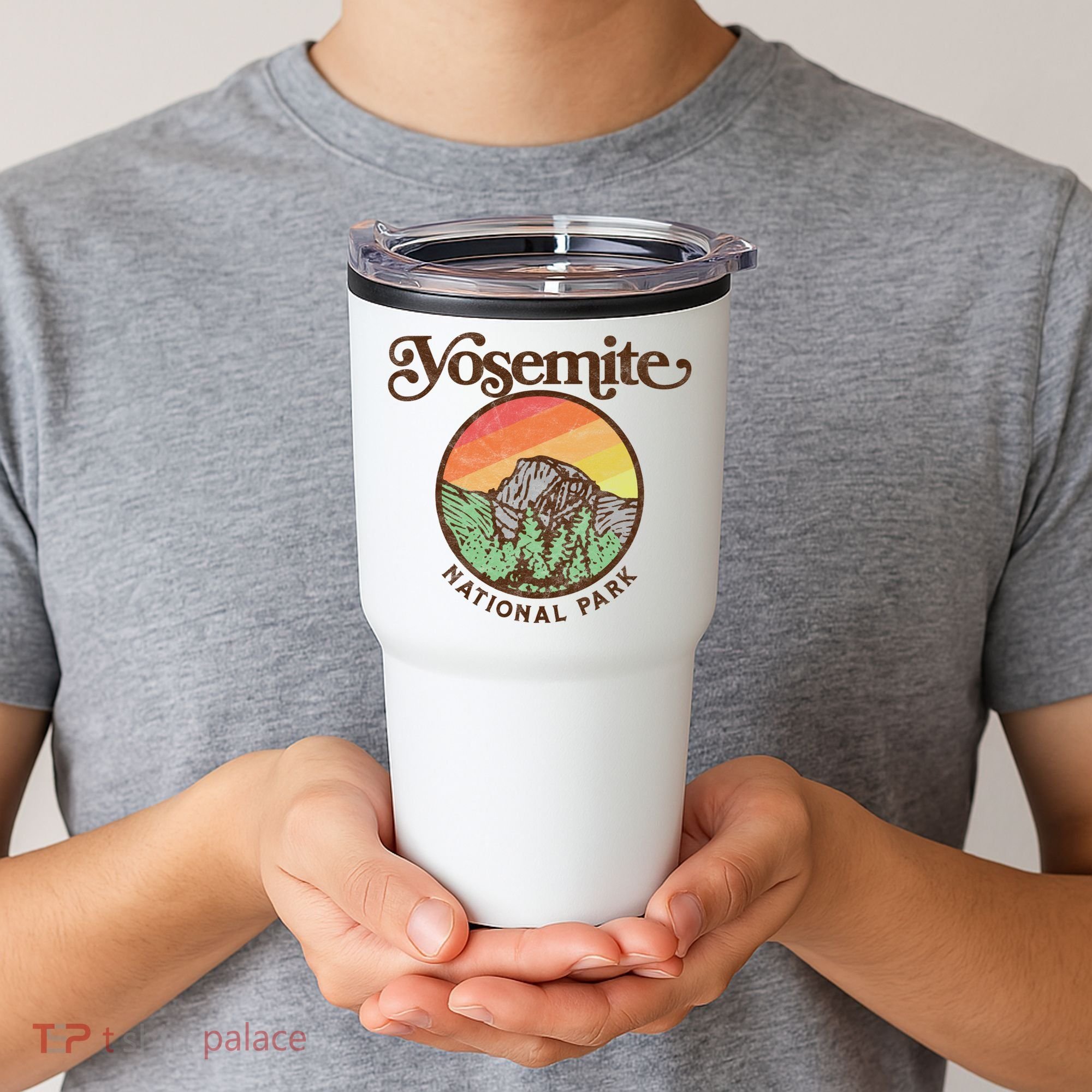 Yosemite National Park Retro 60s Half Dome Graphic Great Gift Tumbler