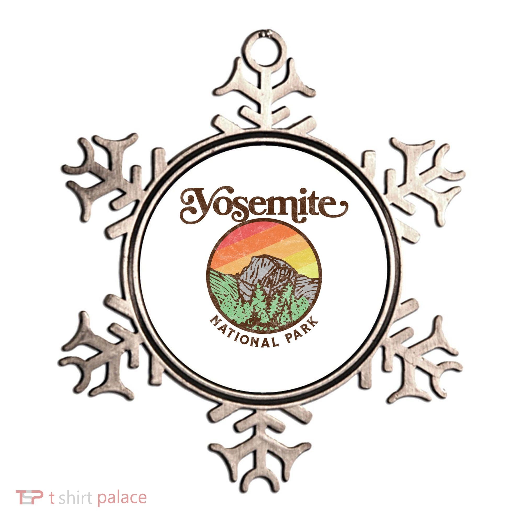 Yosemite National Park Retro 60s Half Dome Graphic Great Gift Ornament