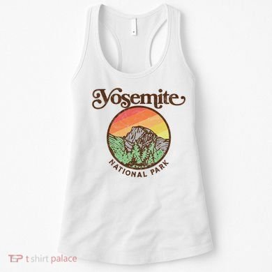 Yosemite National Park Retro 60s Half Dome Graphic Great Gift Women's Tank Top