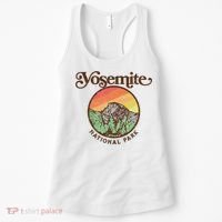 Yosemite National Park Retro 60s Half Dome Graphic Great Gift Women's Tank Top thumb 0