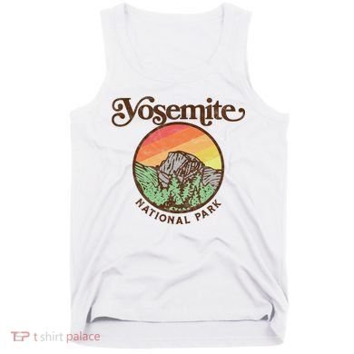 Yosemite National Park Retro 60s Half Dome Graphic Great Gift Tank Top
