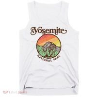 Yosemite National Park Retro 60s Half Dome Graphic Great Gift Tank Top thumb 0