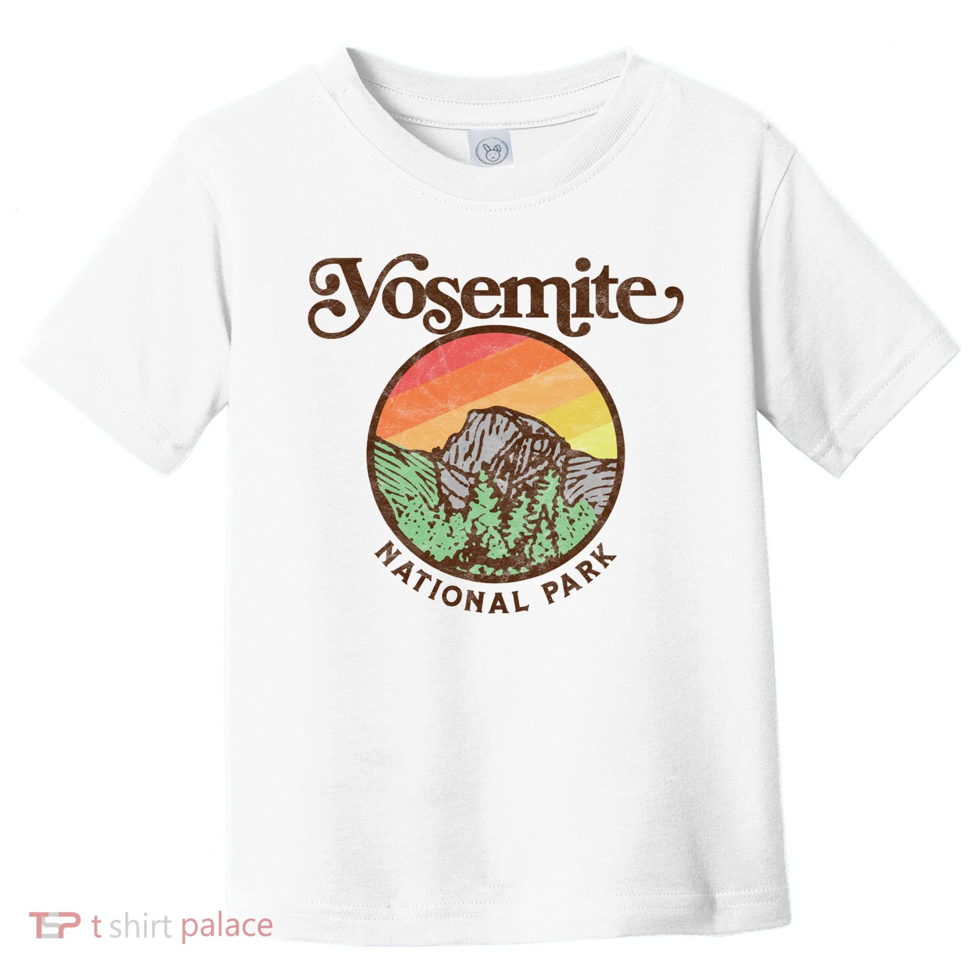Yosemite National Park Retro 60s Half Dome Graphic Great Gift Toddler T-Shirt