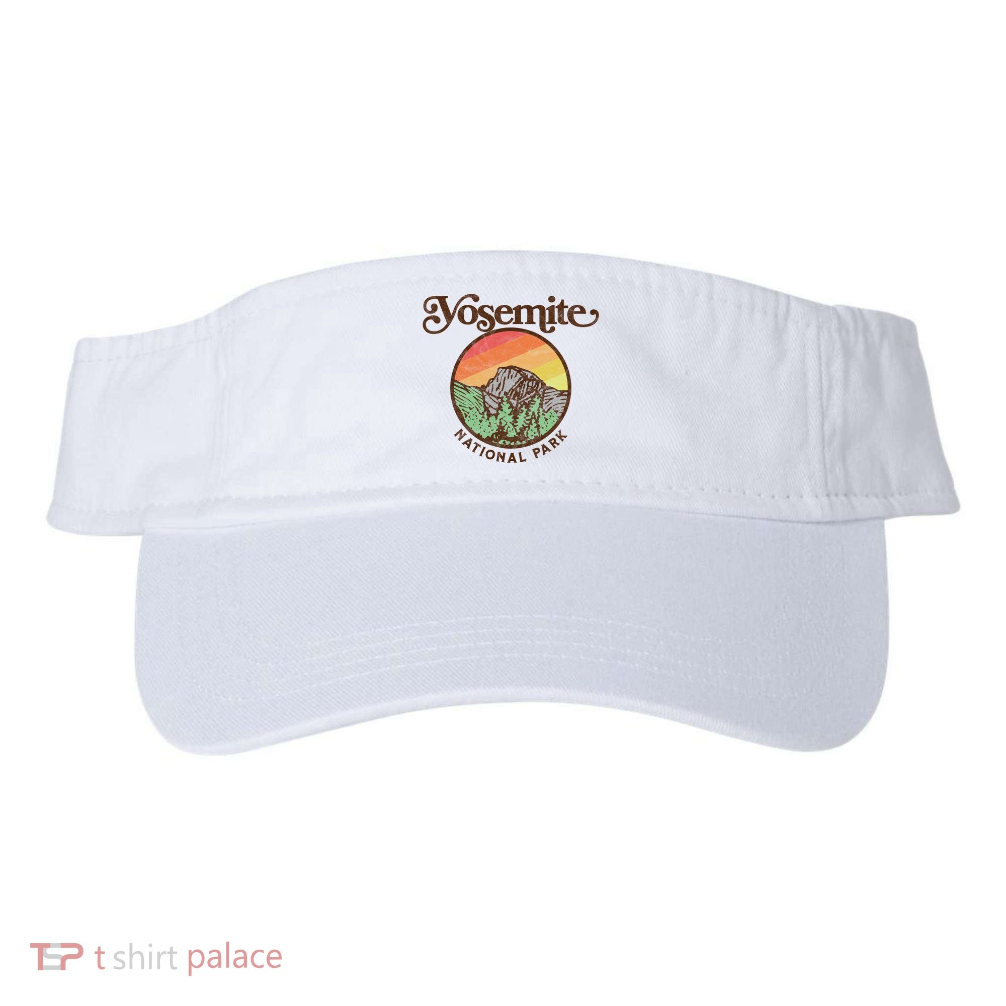 Yosemite National Park Retro 60s Half Dome Graphic Great Gift Visor