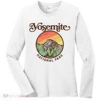 Yosemite National Park Retro 60s Half Dome Graphic Great Gift Women's Long Sleeve Shirt thumb 0