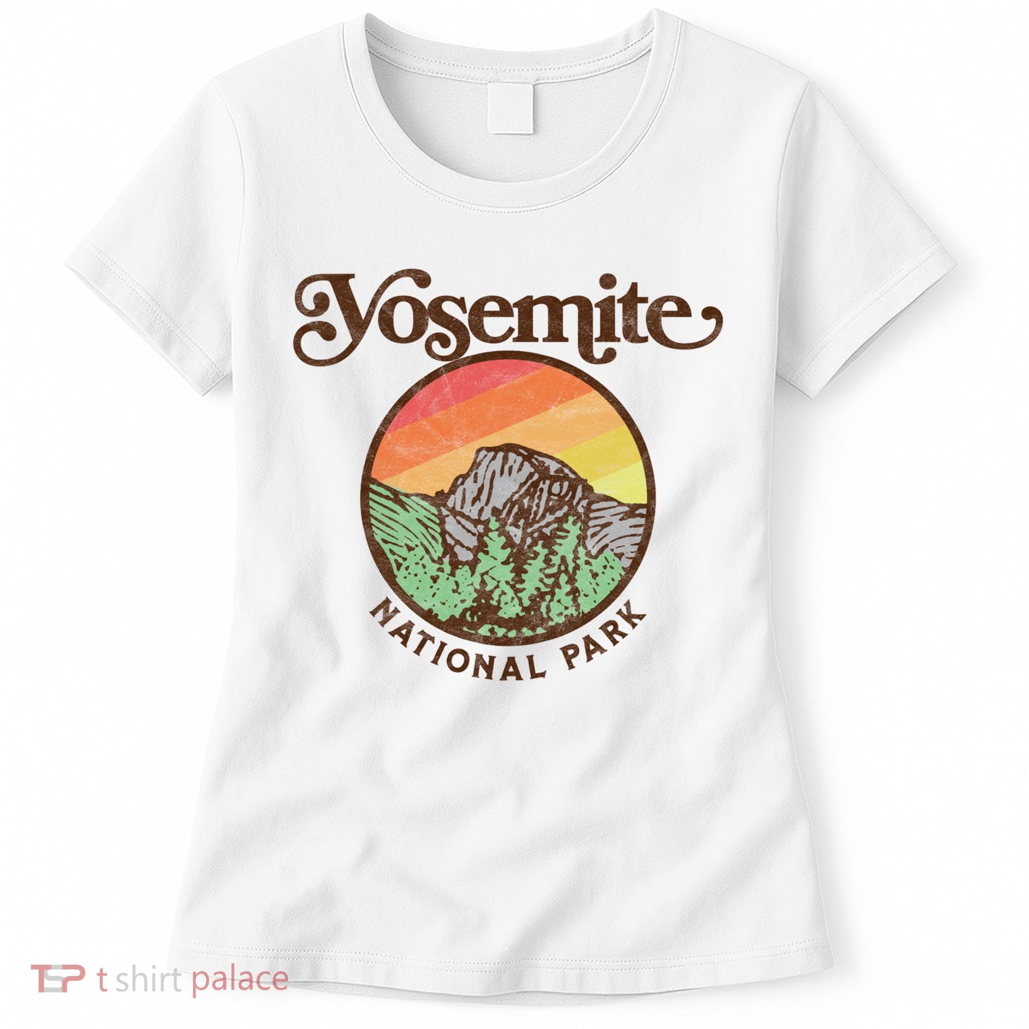 Yosemite National Park Retro 60s Half Dome Graphic Great Gift Women's T-Shirt