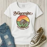 Yosemite National Park Retro 60s Half Dome Graphic Great Gift Women's T-Shirt thumb 3