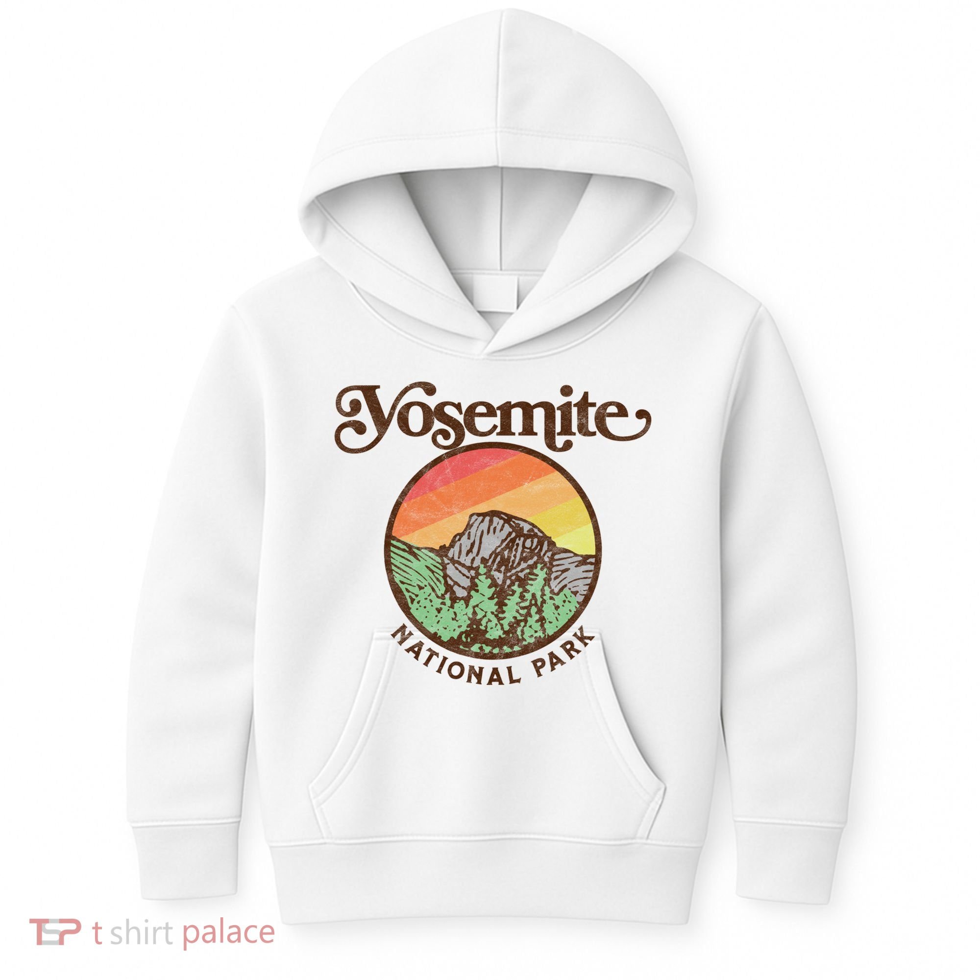 Yosemite National Park Retro 60s Half Dome Graphic Great Gift Kids Hoodie