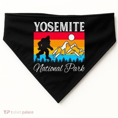 Yosemite National Park Bigfoot Design USA-Made Doggie Bandana