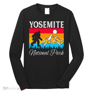 Yosemite National Park Bigfoot Design Long Sleeve Shirt