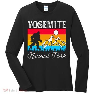 Yosemite National Park Bigfoot Design Women's Long Sleeve Shirt
