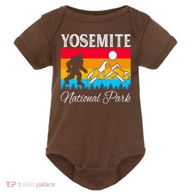 Yosemite National Park Bigfoot Design Baby Bodysuit