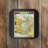 Yosemite National Park 1931 Decorative Pictorial Map Coaster thumb 0