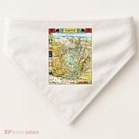 Yosemite National Park 1931 Decorative Pictorial Map USA-Made Doggie Bandana thumb 0