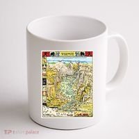 Yosemite National Park 1931 Decorative Pictorial Map Coffee Mug thumb 1