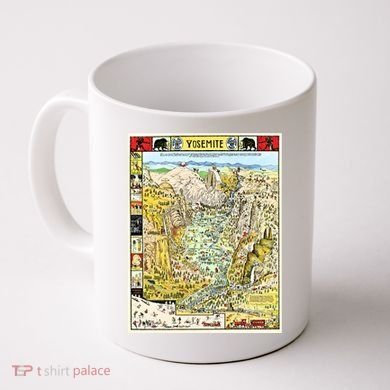 Yosemite National Park 1931 Decorative Pictorial Map Coffee Mug