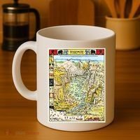 Yosemite National Park 1931 Decorative Pictorial Map Coffee Mug thumb 4