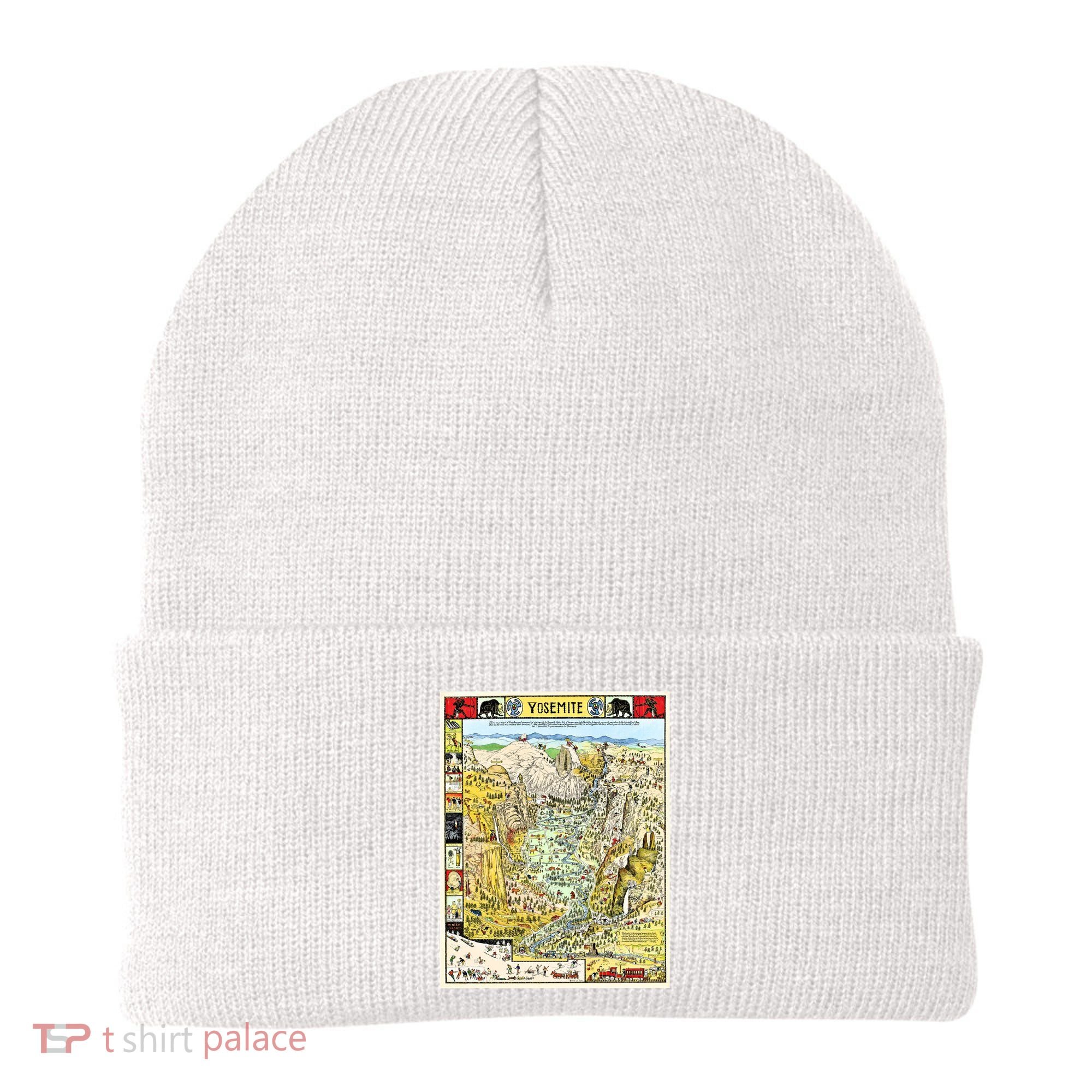 Yosemite National Park 1931 Decorative Pictorial Map Beanie