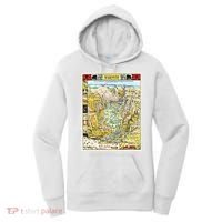 Yosemite National Park 1931 Decorative Pictorial Map Women's Hoodie thumb 0
