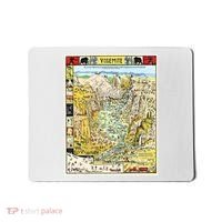 Yosemite National Park 1931 Decorative Pictorial Map Mousepad thumb 0