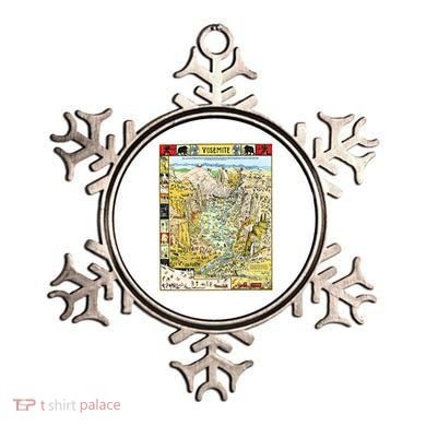 Yosemite National Park 1931 Decorative Pictorial Map Ornament