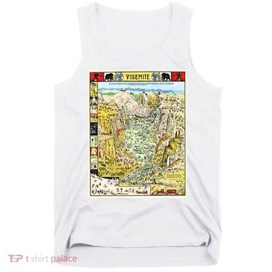 Yosemite National Park 1931 Decorative Pictorial Map Tank Top