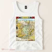 Yosemite National Park 1931 Decorative Pictorial Map Tank Top thumb 2