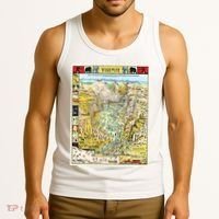 Yosemite National Park 1931 Decorative Pictorial Map Tank Top thumb 3