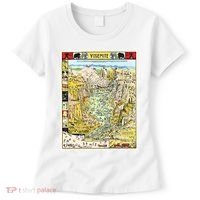 Yosemite National Park 1931 Decorative Pictorial Map Women's T-Shirt thumb 0