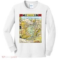 Yosemite National Park 1931 Decorative Pictorial Map Kids Long Sleeve Shirt thumb 0