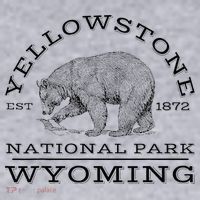 Yellowstone National Park Bear Wyoming Hike Outdoors Women's Racerback Cropped Tank thumb 2