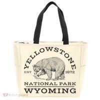 Yellowstone National Park Bear Wyoming Hike Outdoors Tote Bag thumb 0