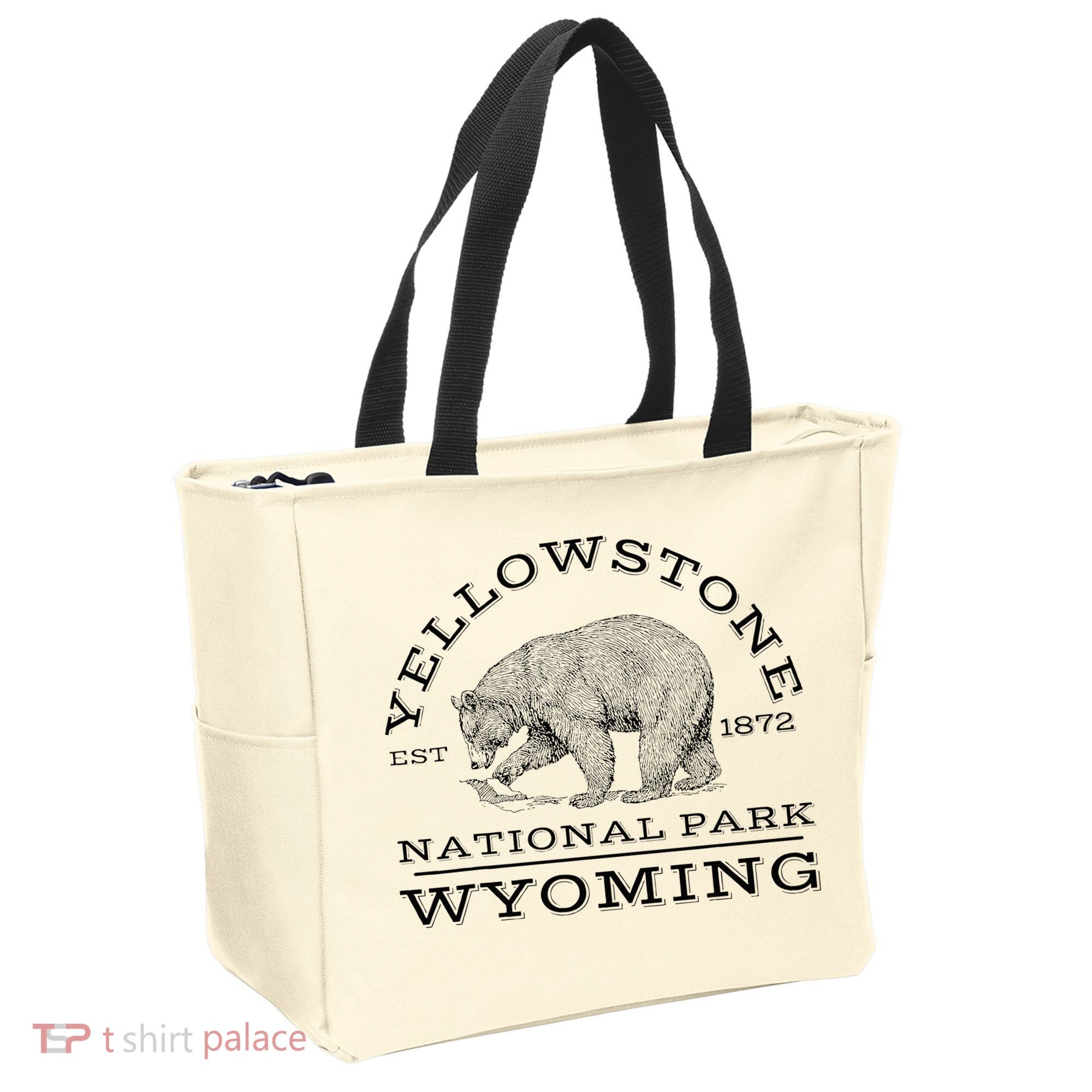 Yellowstone National Park Bear Wyoming Hike Outdoors Tote Bag