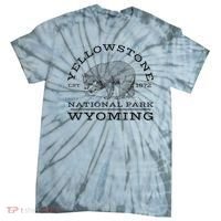 Yellowstone National Park Bear Wyoming Hike Outdoors Tie-Dye T-Shirt thumb 0