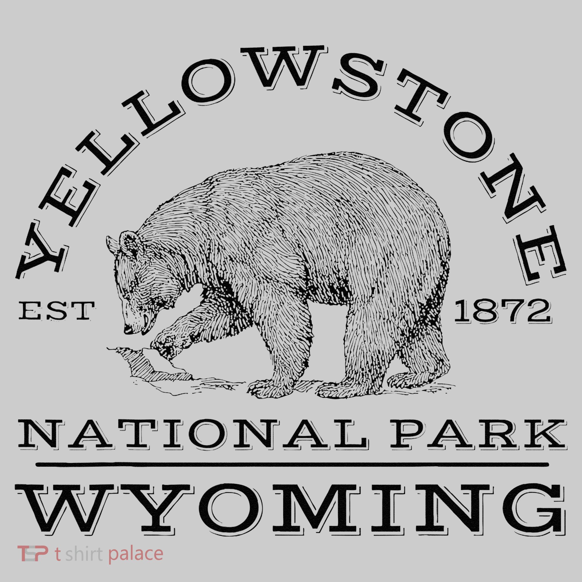 Yellowstone National Park Bear Wyoming Hike Outdoors Tie-Dye T-Shirt